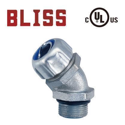 UL/cULus Liquid Tight 45° Connector - Metric Thread